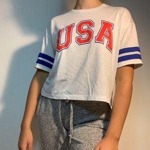 USA crop top from target (modernlux)